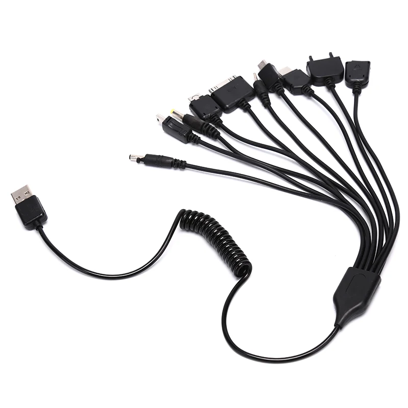 Universal 10 In 1 Multi-Function Cell Phone Game USB Charging Cable Charger