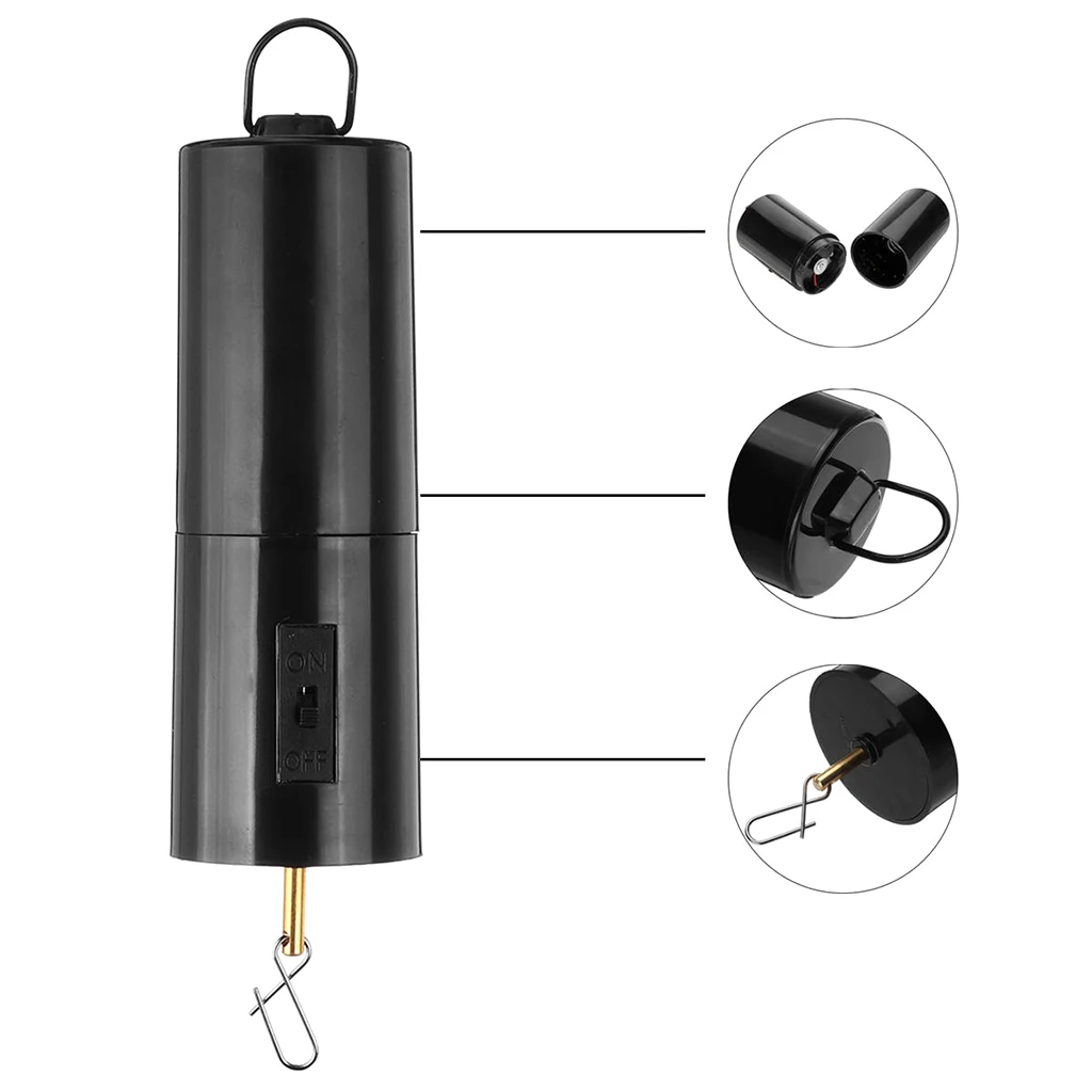 1 Piece Stainless Steel + Plastic 30 RPM Battery Powered Wind Spinner Black Rotating Motor for Hanging Wind Chime Ornament