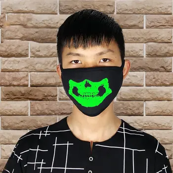

Woman Men Glow Dark Scarey Masks Half Face Masquerade Cosplay Costume Mask DIY Party Decorations Halloween