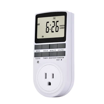 

Digital Plug-in Timer Socket LCD Display 10 Programmable Switching Programs Energy Saving Timer Socket for Electrical Appliances