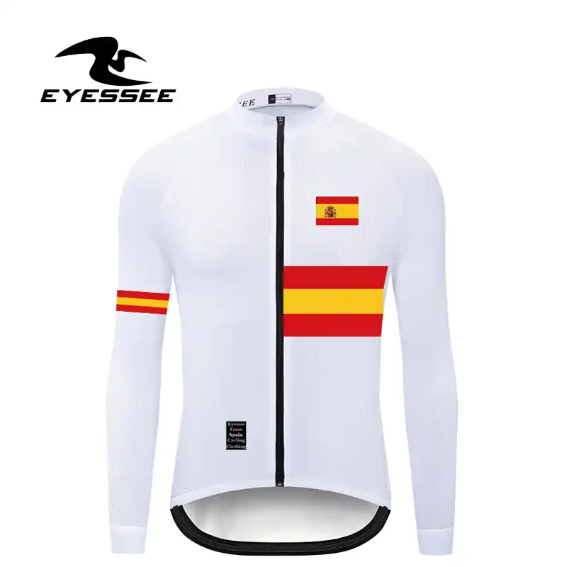 Eyessee Kain Ringan Lengan Panjang Sepeda Pakaian Tur Spanyol Bersepeda Jersey Musim Semi Untuk Road Sepeda Mtb Top Jersey Cycling Jerseys Aliexpress
