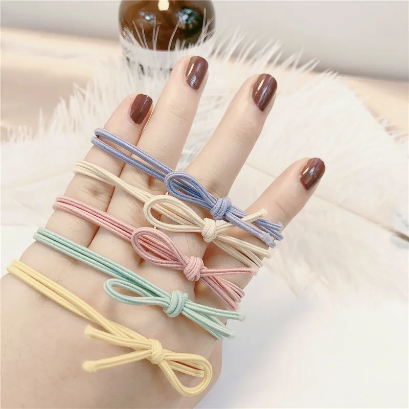 500pcs/lot DIY Multi ABS Double-deck Hair Rings Cartoon Flower Bowknot Rubber Bands Styling Tools Accessories HA606
