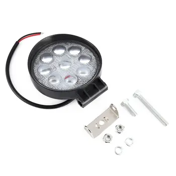 

Universal 27W Waterproof LED Working Light spotlight Floodlight Round Shape Car Headlight For Boat Tractor Truck Off-Road Cars