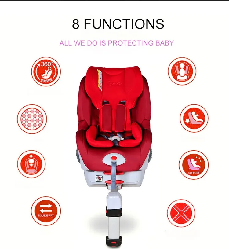 Детское автомобильное Seat-0-4Y с защитой головы, регулируемое isofix, детское автокресло для безопасности, защитное детское автомобильное кресло