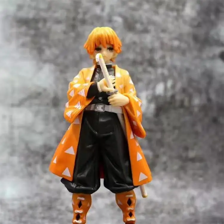Аниме демон убийца Kimetsu no Yaiba Agatsuma Zenitsu модель куклы игрушки подарки косплей ПВХ фигурка