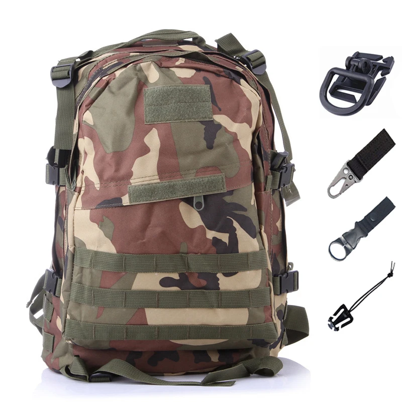 45L mochila militar армейская тактическая сумка, военная камуфляжная уличная Большая вместительная сумка, рюкзак для кемпинга, охоты, рыбалки, Bolso Pack - Цвет: Bag and accessories