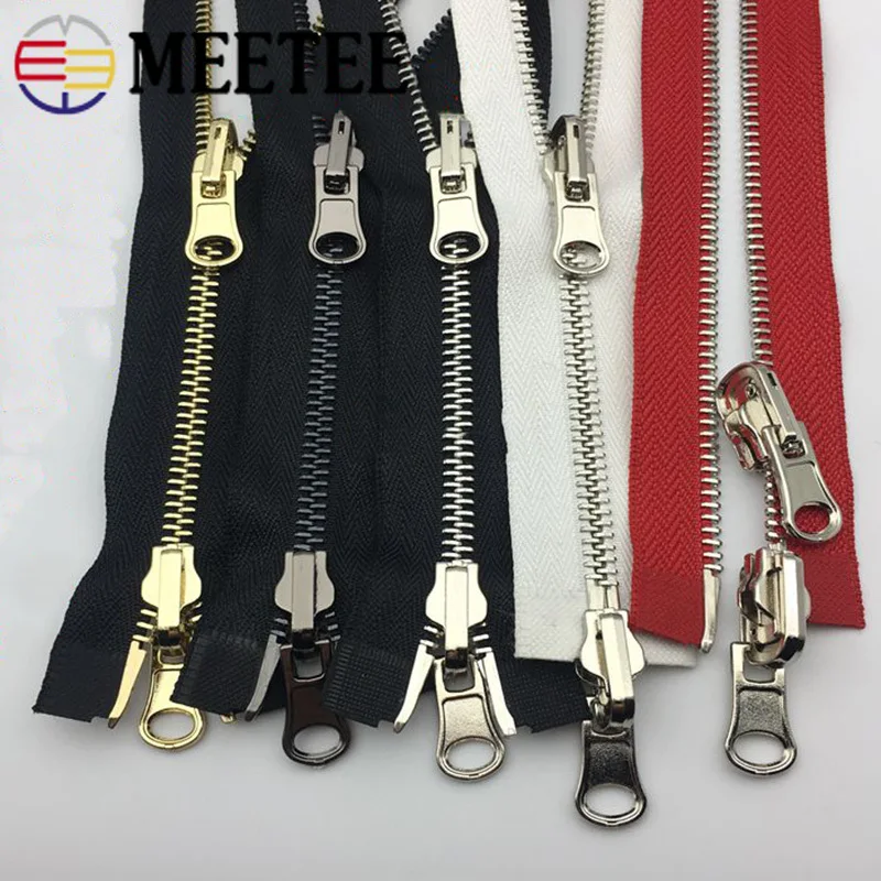 Meetee 1pc 60 120cm 5 8 Metal Rotary Slider Open End Zipper
