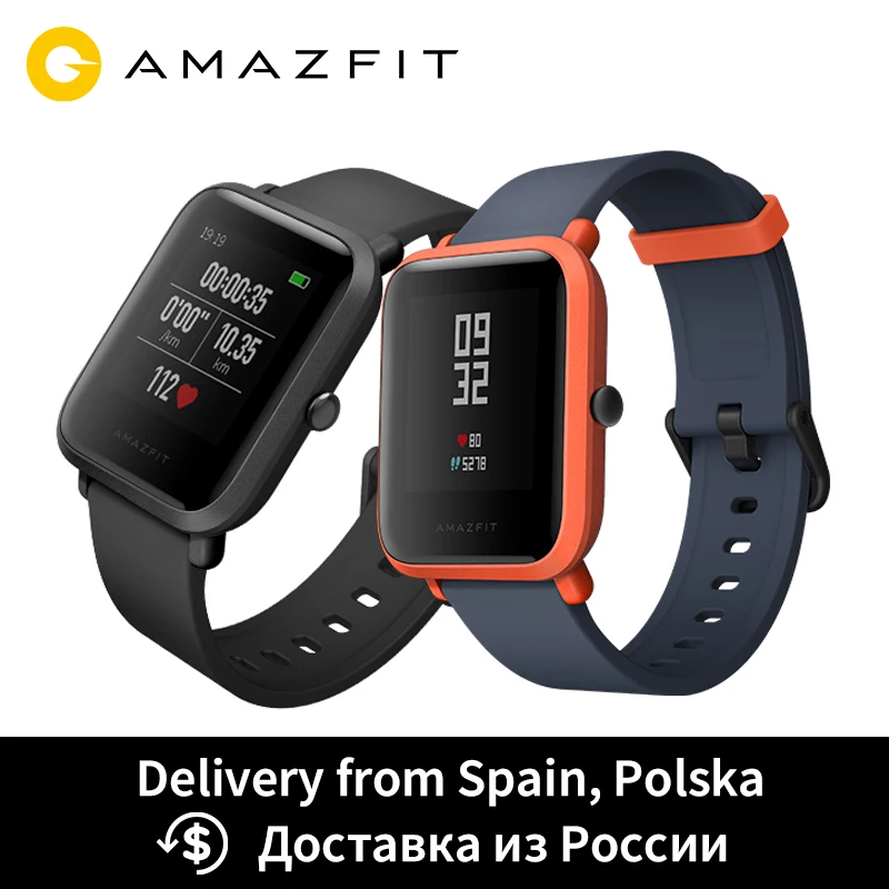 Huami Amazfit Bip Smart Watch GPS Smartwatch Android iOS Heart Rate Monitor 45 Days Battery Life IP68 Always on Display-in Smart Watches from Consumer Electronics on AliExpress 