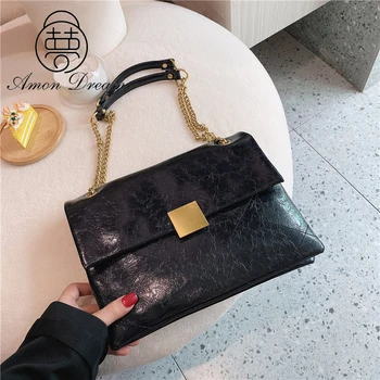 

Fashion Pu Leather Chains Design Shoulder Bag New Luxury Handbags Women Bags Designer Small Crossbody Bags for Women 2020 Sac