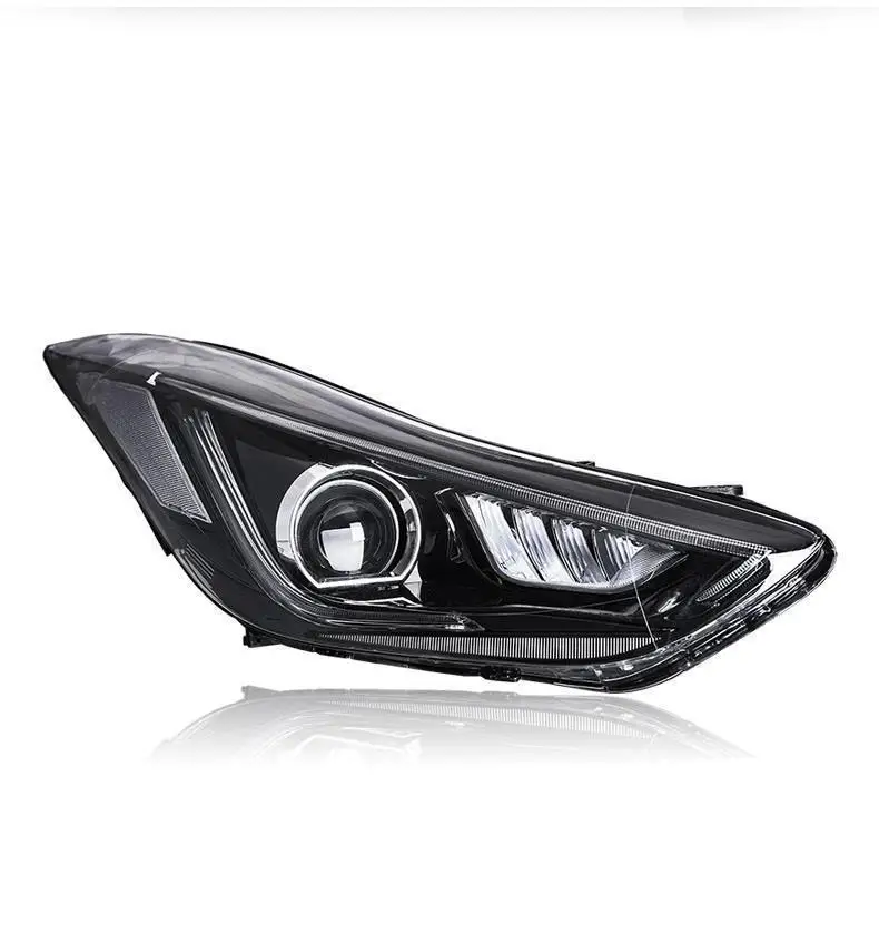 Drl Automovil автозапчасти Cob Стайлинг светодиодные дневные ходовые боковые поворотники фары автомобильные фары в сборе для hyundai Elantra
