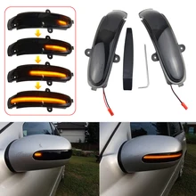 Dinâmica Ligue Sequential Signal Indicator Blinker DIODO EMISSOR de Luz Espelho Lateral Para Mercedes Benz C Class W203 S203 CL203 2001-2007