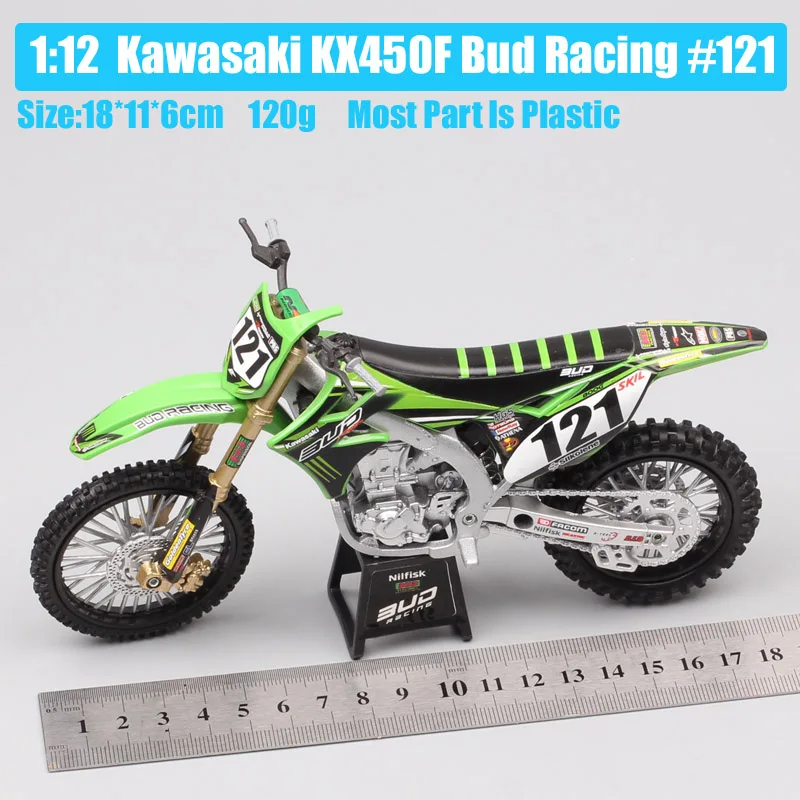 1/12 Масштаб Мини Кавасаки KX450F бутон гонки США MXGP No#22#121 мотокросса литой грязи велосипед внедорожные игрушки модель автомобиля