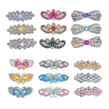 

3 PCS DIY Diamond Painting Hair Clip Barrette Butterfly Rhinestone Hair Clip DIY Handmade Bobby Pin Hairpin Hair Styling Decor
