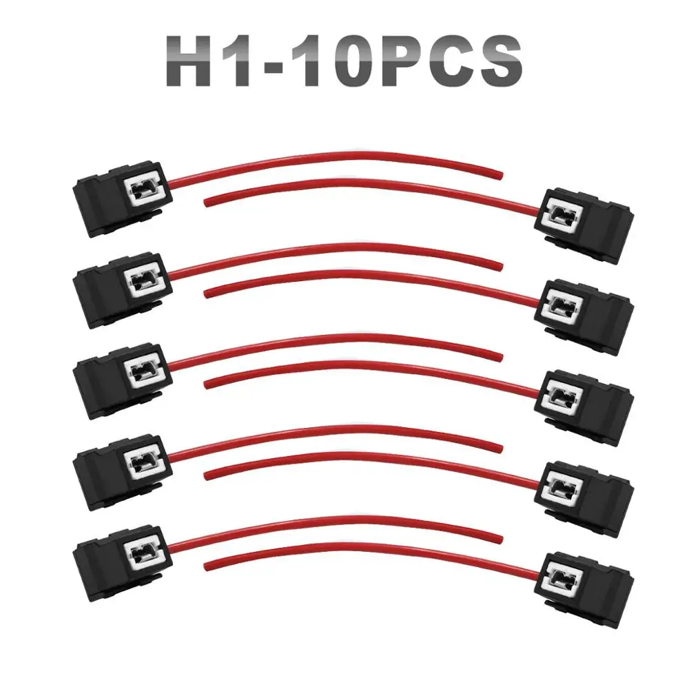 

JGAUT 10 Pieces H1 H7 H13 H8 H9 H11 Connector 9007 Automotivo Fog Light Harness Car Wiring Kit