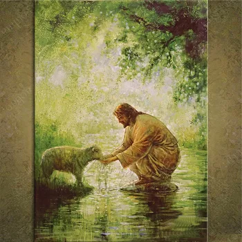 

Jesus Christ Jesus Canvas Posters and Prints Wall Art Pictures for living room Home Decor cuadros decoracion Oil painting 97