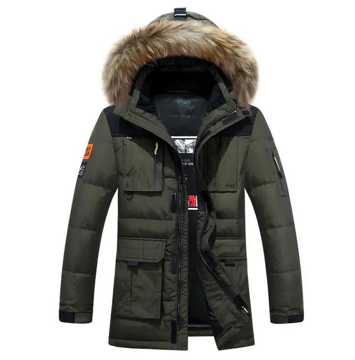 Высококачественная Красивая брендовая одежда, мужской пуховик, Зимняя парка, мужское теплое плотное пальто, Viishow Ice, зимняя канадская куртка Goode, мужская куртка - Цвет: Армейский зеленый