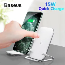 Беспроводная зарядная подставка Baseus Qi для iPhone 11 Pro X XS 8 XR samsung S9 S10 S8 S10E быстрая Беспроводная зарядная станция держатель телефона