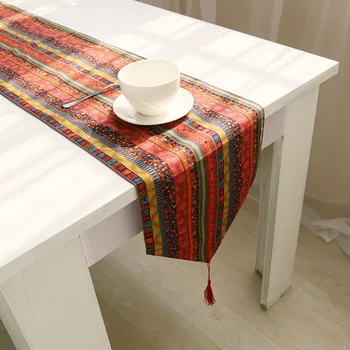 

Hot Sale Table Cotton Tablecloth Flag Bed Mat Ethnic Creative Table sequin table cover table runners