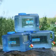 Portable Water Tank Container 7.5/10/12/15L Car Driving PC Thickened  Water Bucket Container  with Faucet for Camping  Hiking