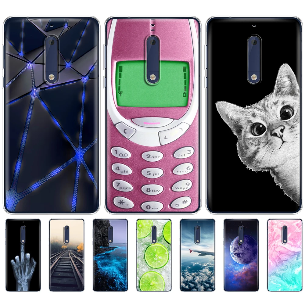 Чехол для телефона bakc Nokia5 5 1 plus 2018 силиконовая Мягкая задняя крышка из ТПУ nokia 5plus