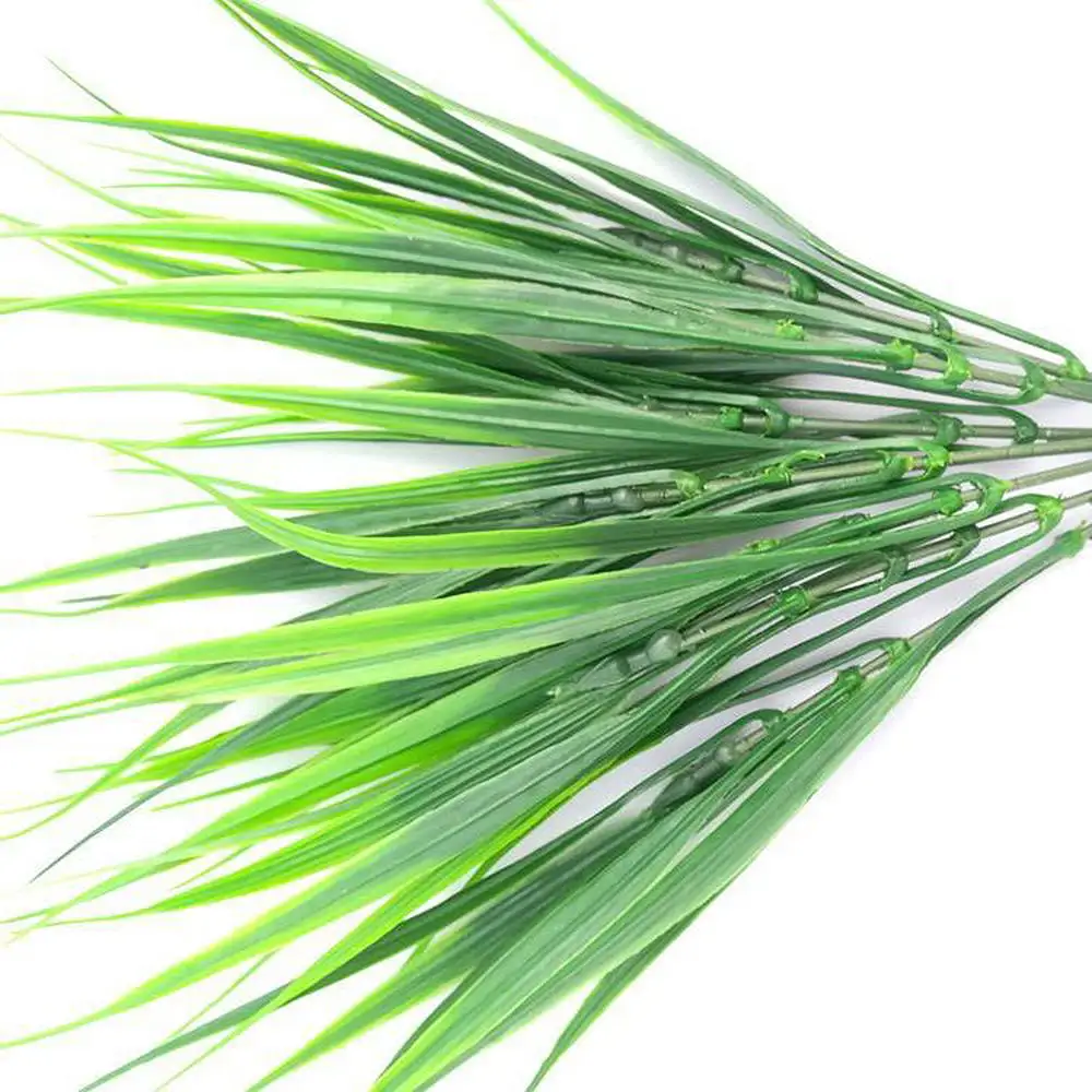 4 шт. уличные искусственные растения пластиковые поддельные зелени кустарники трава пшеницы куст в горшке имитация растения 7 вилка Весенняя трава