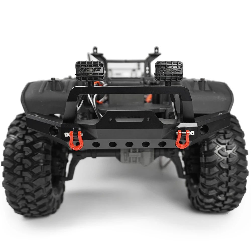 AXSPEED металлический передний бампер со светодиодным светильник для SCX10 1/10 RC Гусеничный
