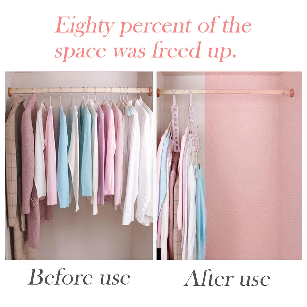 Nine Holes Clothes Hanger Home Storage Organization Clothes Hangers Drying Rack Plastic Storage Racks Wardrobe Storage Hanger