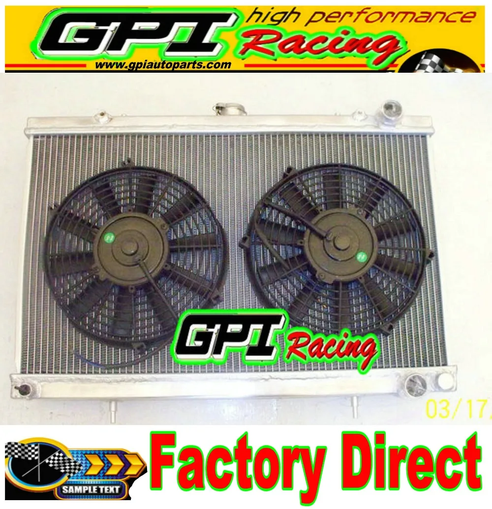 Alloy Radiator + Fan For Nissan Skyline Gtr/gts-4/gts-t R32 Bnr32/hcr32 ...
