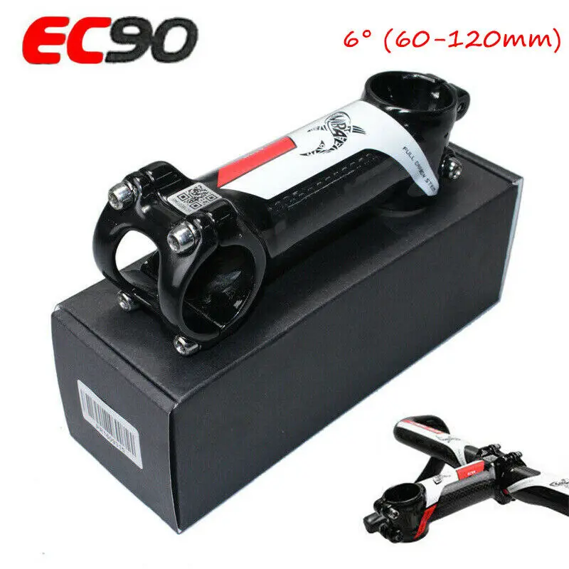 EC90 Full Carbon Fiber Bicycle Stem MTB Road Bike Stand 6/17° Stems 31.8/ 28.6mm