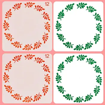 

24pcs/set Flower Wreath Drawing Template Ruler Stencil Painting Board DIY Album