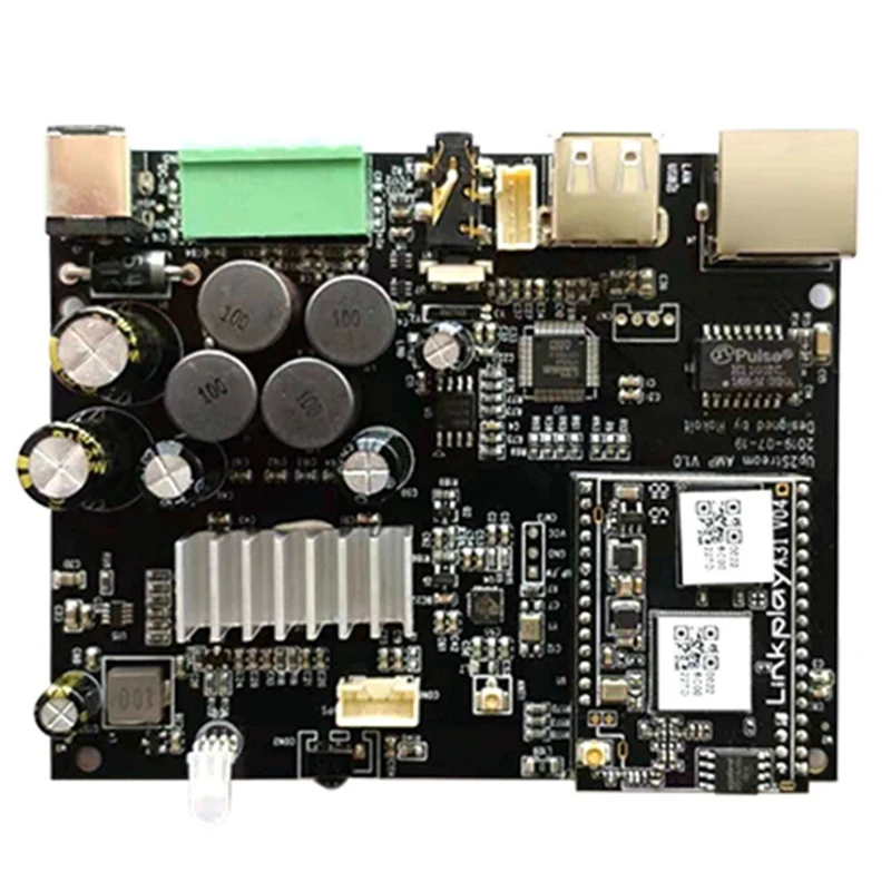 Up2Stream WiFi and Bluetooth5.0 HiFi Stereo Class D Digital Multiroom Audio Amplifier Board 2.0 with Spotify Airplay Equalizer |