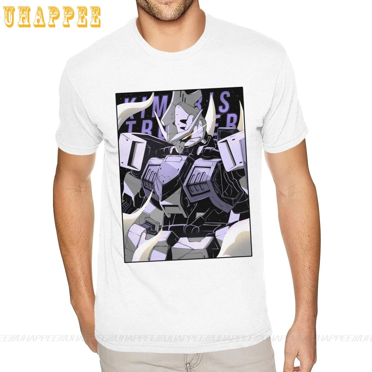 Большие размеры Gundam Kimaris Trooper футболки мужские гранж стиль короткий рукав хлопок