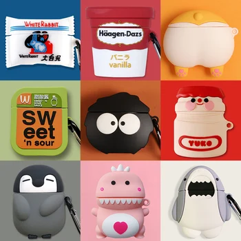 

Cartoon Cute Box Wireless Bluetooth Headset Case for Apple Airpods 1 2 Earphone Soft Silicone Cover for Airpods Protective Cases