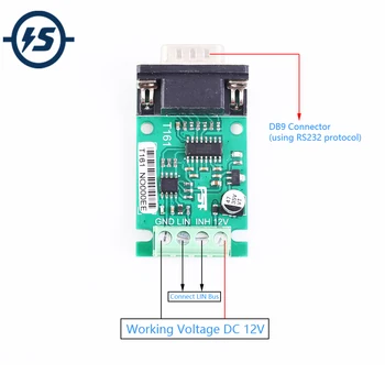 

RS485 to UART Converter DB9 Male Socket Data Analyzer TJA1020 K_LINE Date Bus Module
