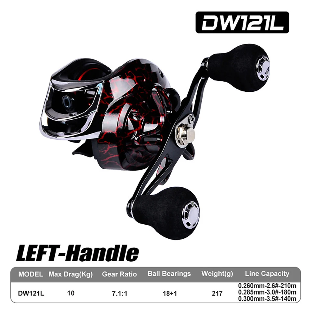 

18+1BB Metal Baitcasting Reel 7.1:1 Gear Ratio Fishing Reel Right Left Handed Low-Profile Reel Profession Dropshipping S20