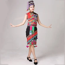 Национальный стиль для женщин традиционные фигурки Тайланда одежда Азии и тихоокеанских острова костюм фестиваль сценическое представление танцевальные платья