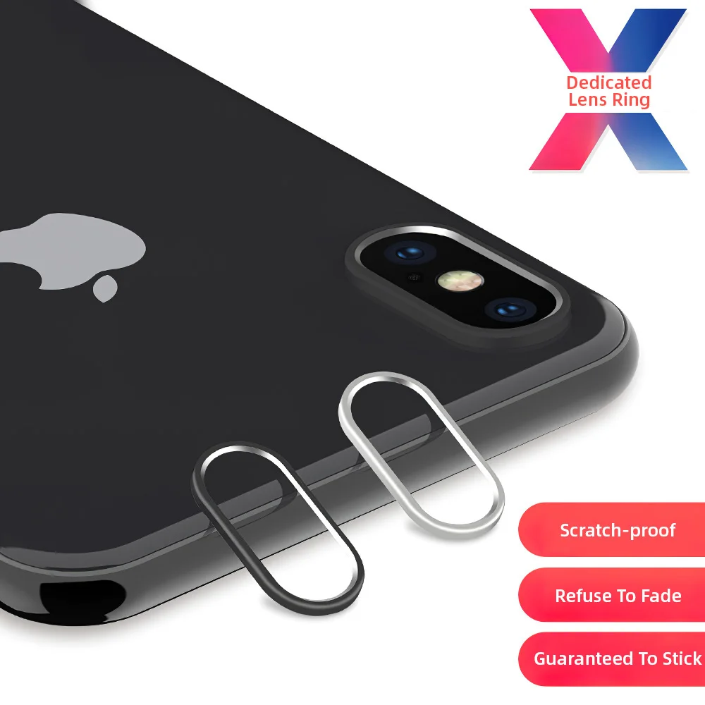 2 шт. Защита объектива камеры телефона круг для iPhone X XR 6 6S 7 8 Plus XS Max заднее защитное