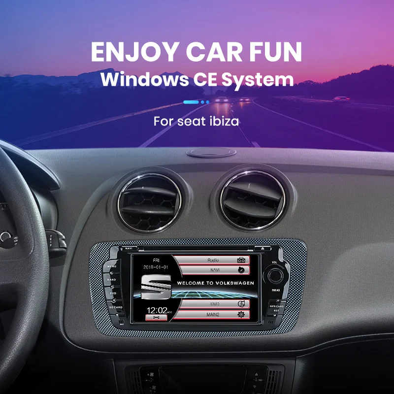 Sale Junsun 2 din Car Radio car dvd player For Seat Ibiza 2009 2010 2011 2012 2013 Android 9.0 GPS navigation 4+64GB Optional 2