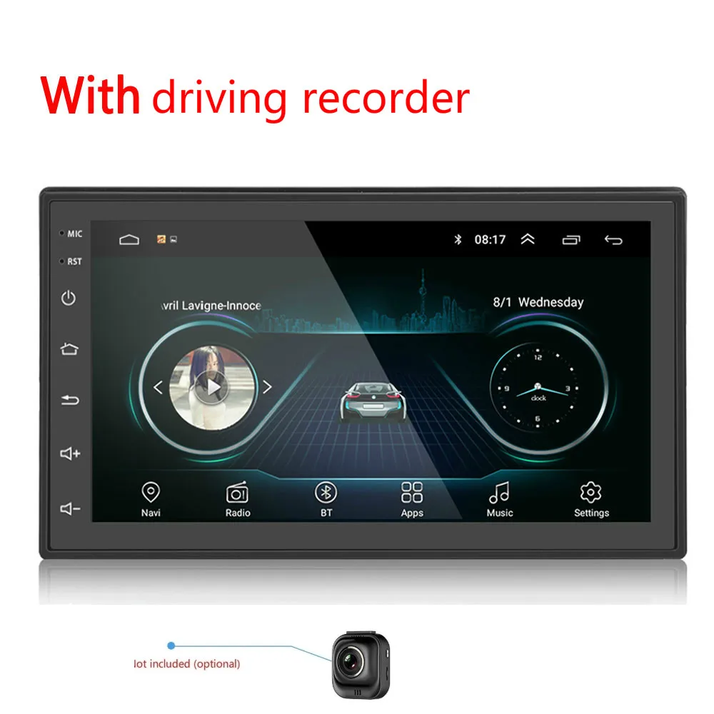 radio and recorder 2Din " четырехъядерный Android 8,1 gps Navi Wifi DVR автомобильный стерео MP5 плеер FM Радио авторадио - Цвет: radio and recorder