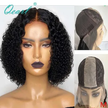 

Silk top lace Wig Short Bob Curly Human Hair Wigs for Black Women Brazilian Remy Hair 2x5 Deep Middle Part 150% Qearl