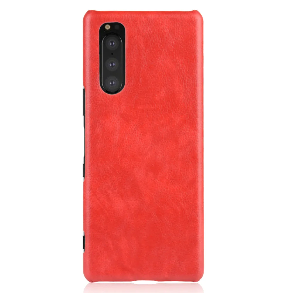 Для sony Xperia 5 Чехол J8210 J8270 J9210 из искусственной кожи кожа с рисунком Litchi PC Твердый чехол для sony Xperia5 Xperia 5 чехол для телефона
