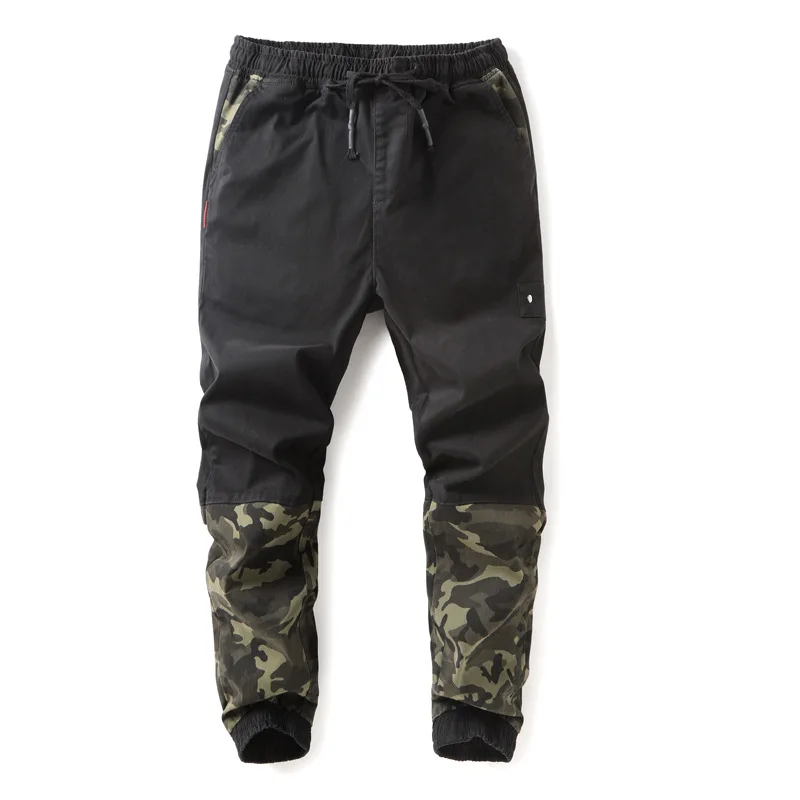 Harem Pants Men Black Camouflage Patchwork Casual Joggers Hip Hop Mens Jogger Track Blue Elastic Plus Size 6XL 7XL Boys Trousers