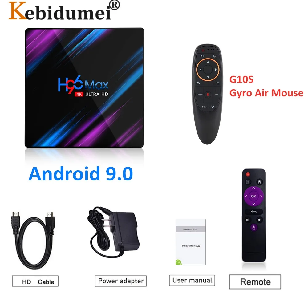 H96 MAX RK3318 Smart TV Box Android 9.0 4GB 32GB 64GB Media player 4K Google Voice Assistant Netflix Youtube With G10S Air Mouse |