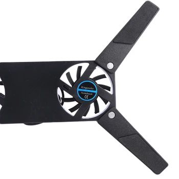 

Foldable Laptop Desk Support Notebooks PC Stand Holders with Dual Cooling Fans for Household Computer Accessories