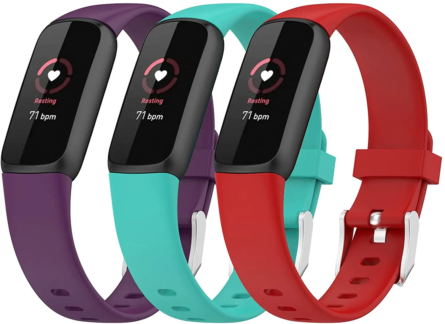 Silicone strap for Fitbit Luxe smart bracelet wristband for Luxe sports Breathable strap for Luxe Metal stainless steel strap