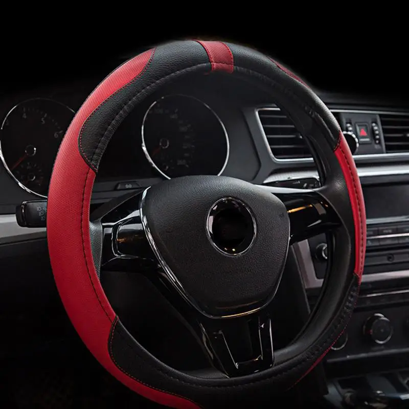 

Breathable Anti Slip PU Steering Covers Car Steering Wheel Cover for Auto Car Vehicle Decoration