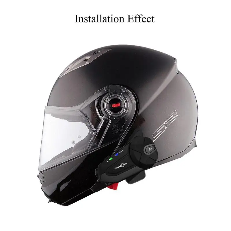 

R1 Motorcycle WiFi Bluetooth 4.1 Helmet Headset Intercom with 1080P HD Camera Using FreedConn APP to Realize Group Chat