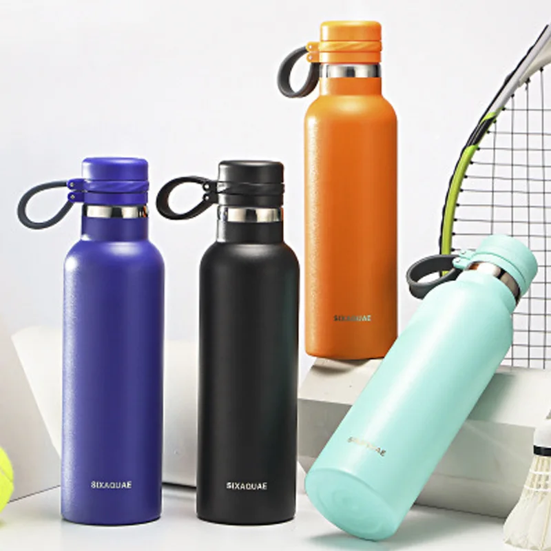 

New Style outside 304 Stainless Steel Sports Glass Vacuum Insulation Cup 600ML Large-Volume Insulation Pot Outdoor Portable