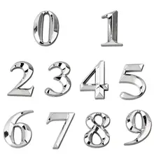 40# новая покрытая табличка двери дома цифра дл обозначения номера дома или квартиры цифра знак Декор для дома отеля номер доска 5 см серебро современный