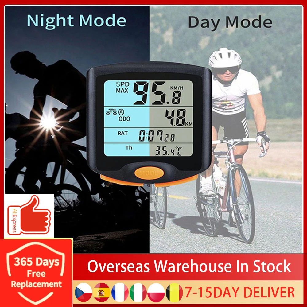 Waterproof Bicycle Computer Wireless And Wired MTB Road Bike Cycling Odometer Stopwatch Speedometer Watch LED Digital Rate | Спорт и